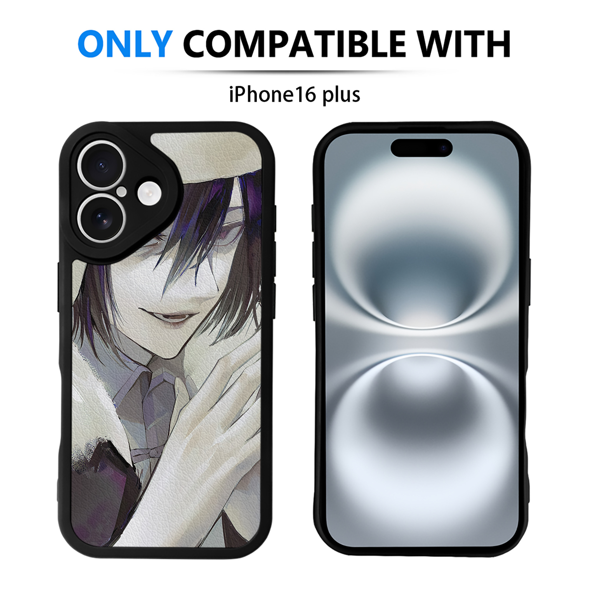 （画像用） 文豪ストレイドッグス Bungo Stray Dogs 【iPhone 16シリーズ対応】シリコンスマホケース（レザー調） 材質：シリコン